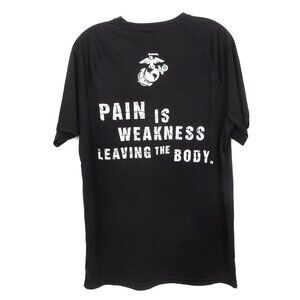 Marines Men's M The Few the Proud Black Short Sleeve Athletic Shirt Made in USA